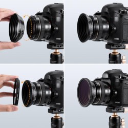 K&F Concept 18 Pieces Filter Ring Adapter Set (9pcs Step Up Ring Set + 9pcs Step Down Ring Set)